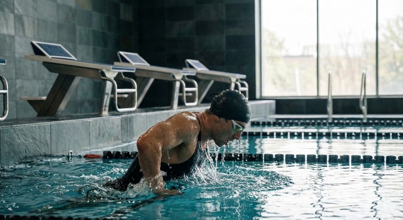 Actividad de natacion en piscina